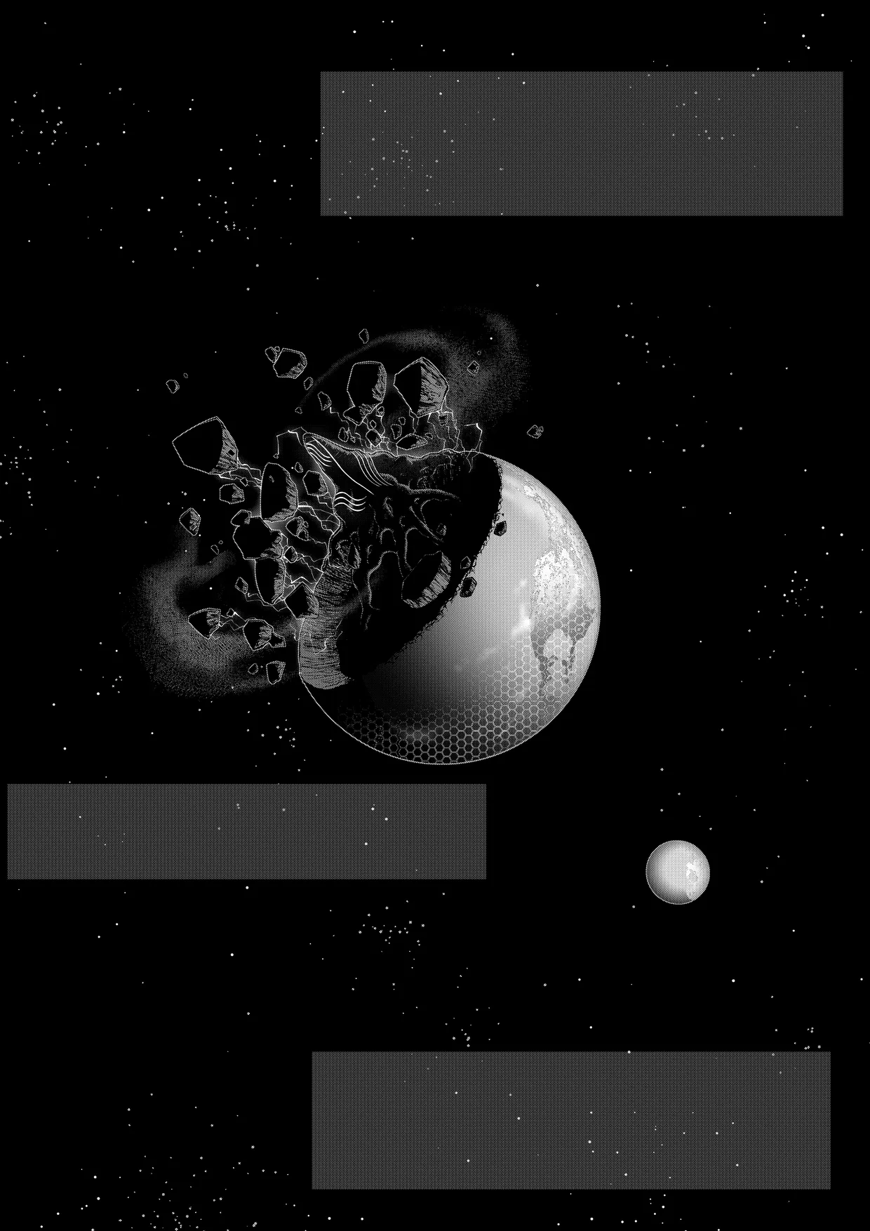Page 1: The Earth and its digital twin floating in space