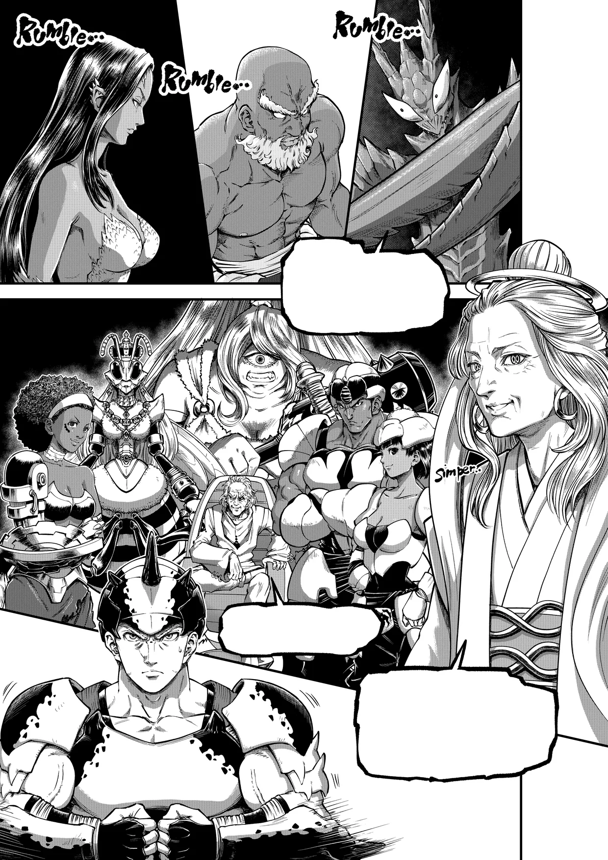 Page 9: The fighters wait for the doors to open